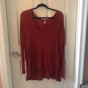 Red thermal free people dress